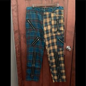 Tiger of London split tartan wool pants
